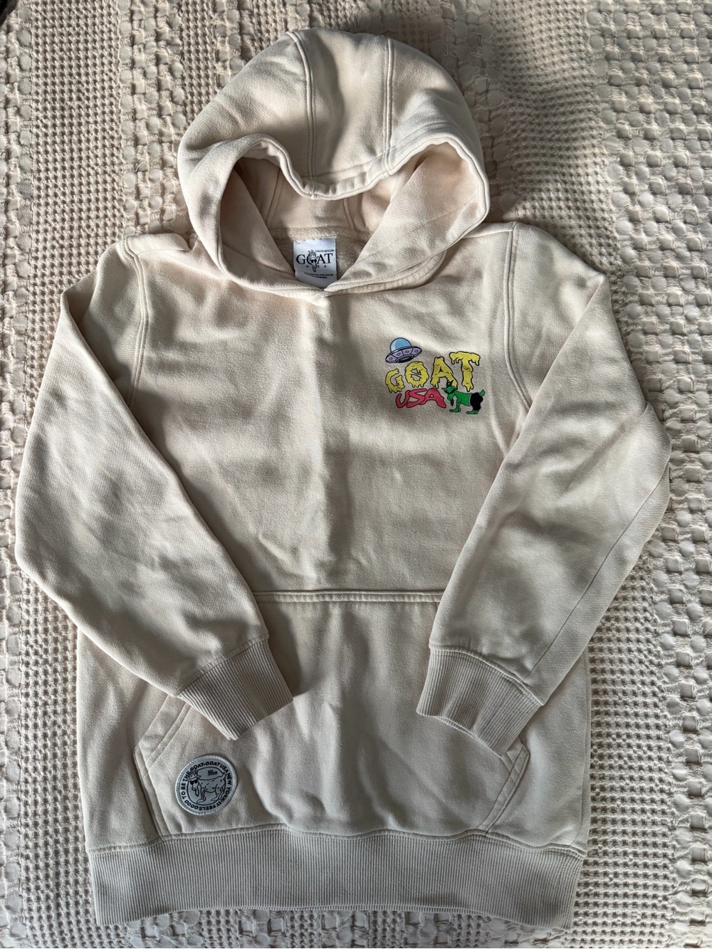 GOAT USA Kids Cream Hoodie Sweatshirt